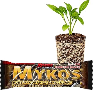 Xtreme Gardening Mykos Mycorrhizae for Plants 100g (3.5oz) – Granular Mycorrhizal Fungi Root Inoculant, OMRI Listed Organic Biofertilizer for Stronger Roots & Nutrient Uptake, Treats 20 Plants