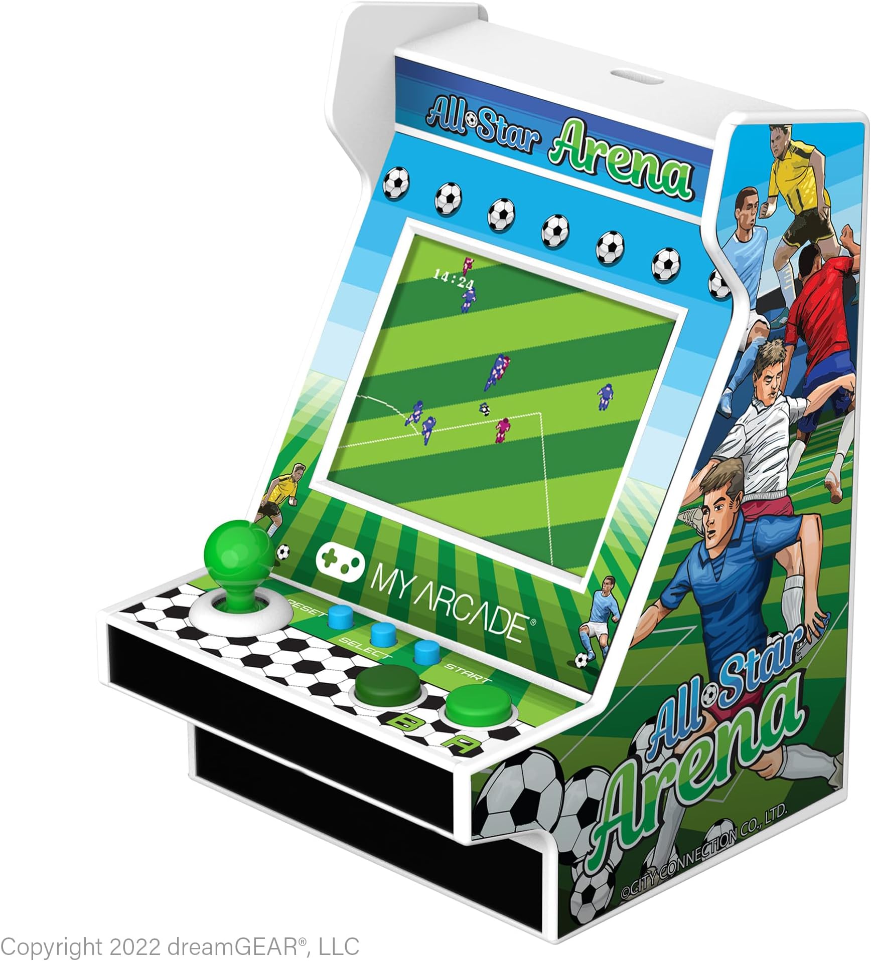 My Arcade All-Star Arena Mini Arcade Machine - Nano Player Table Top Arcade Machine, Portable Handheld Game, Retro Gaming Console, Mini Retro Games Machines for Kids & Adults