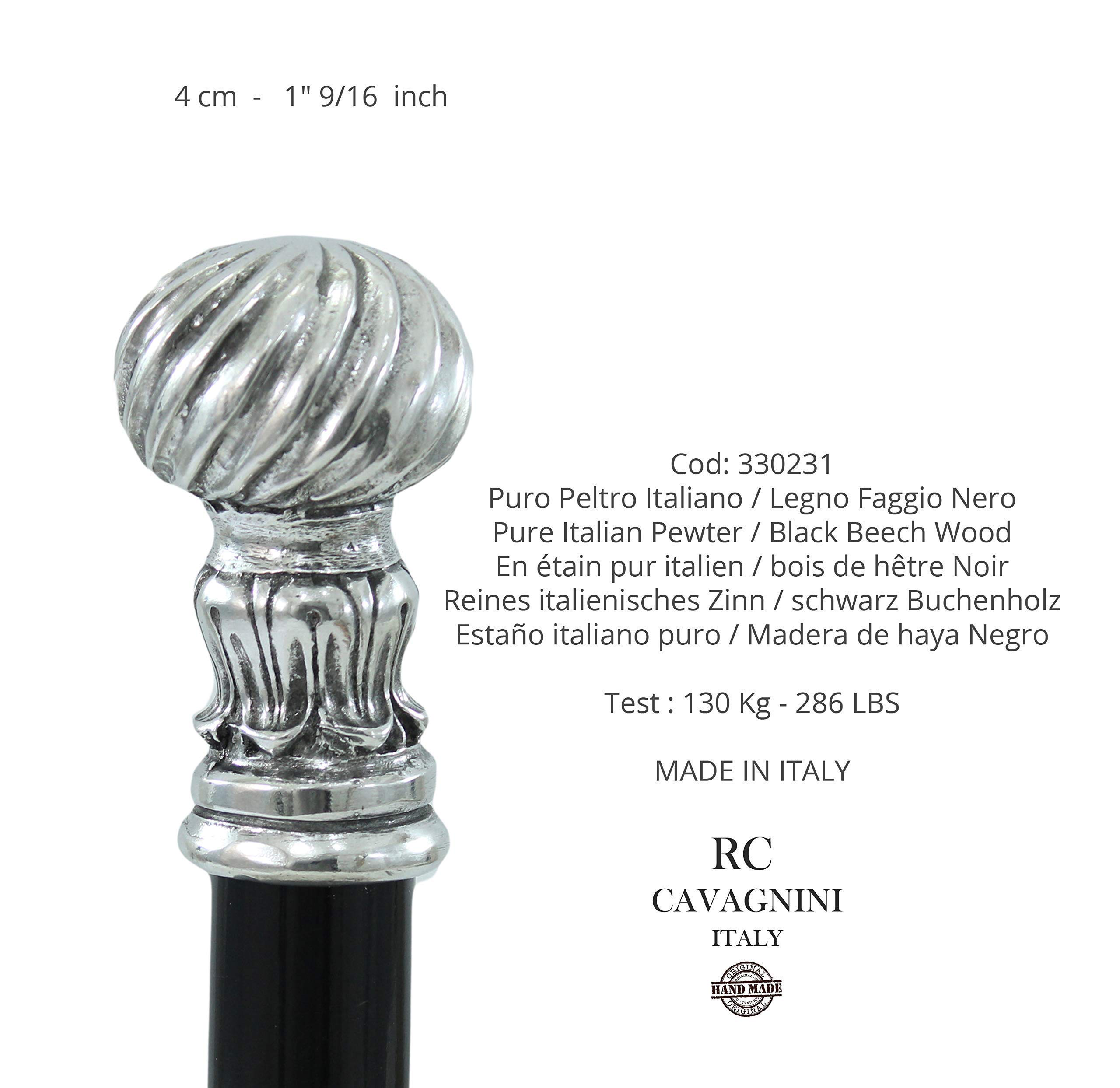 Cavagnini Bastón de Paseo Elegante para Mujeres, Haya Artesanal, Personalizable - Bastón para Ancianos Mujer.
