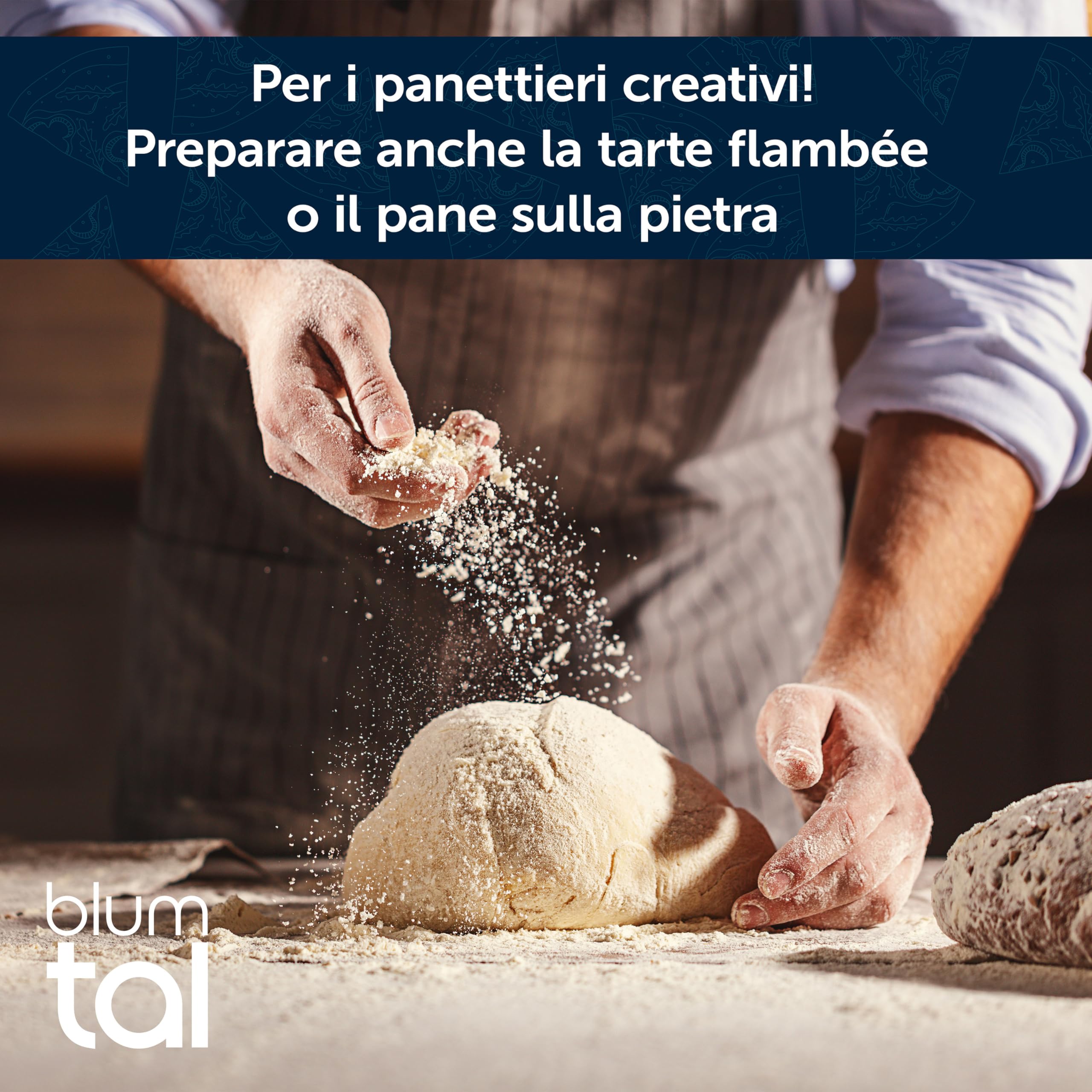 Blumtal Pietra Refrattaria per Pizza da Forno - Pietra Lavica per Barbecue a Gas - Resistente al calore fino a 900 °C - Pietra Refrattaria da Forno e Griglia - Pietra Ollare Pizza