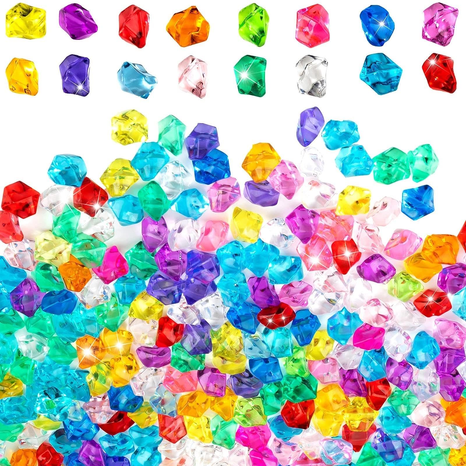 1000 Pièces Strass Diamant Décoratifs - Pierres Gemmes Acryliques Multicolores pour Décoration de Vase, Aquarium, Fête, Mariage, DIY - Faux Diamants Brillants (Cristaux Décoratifs)