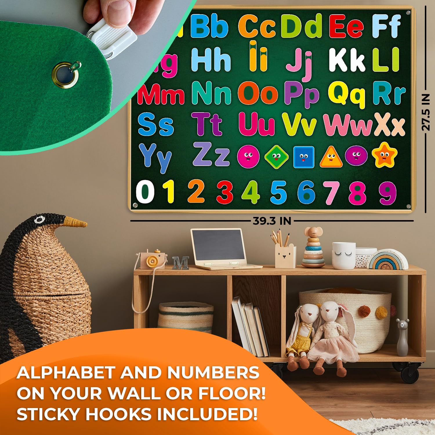 QUOKKA ABC Felt Board for Kids 3-5 Years Old - Social Emotional Preschool Learning Activities for Ages 2-4
