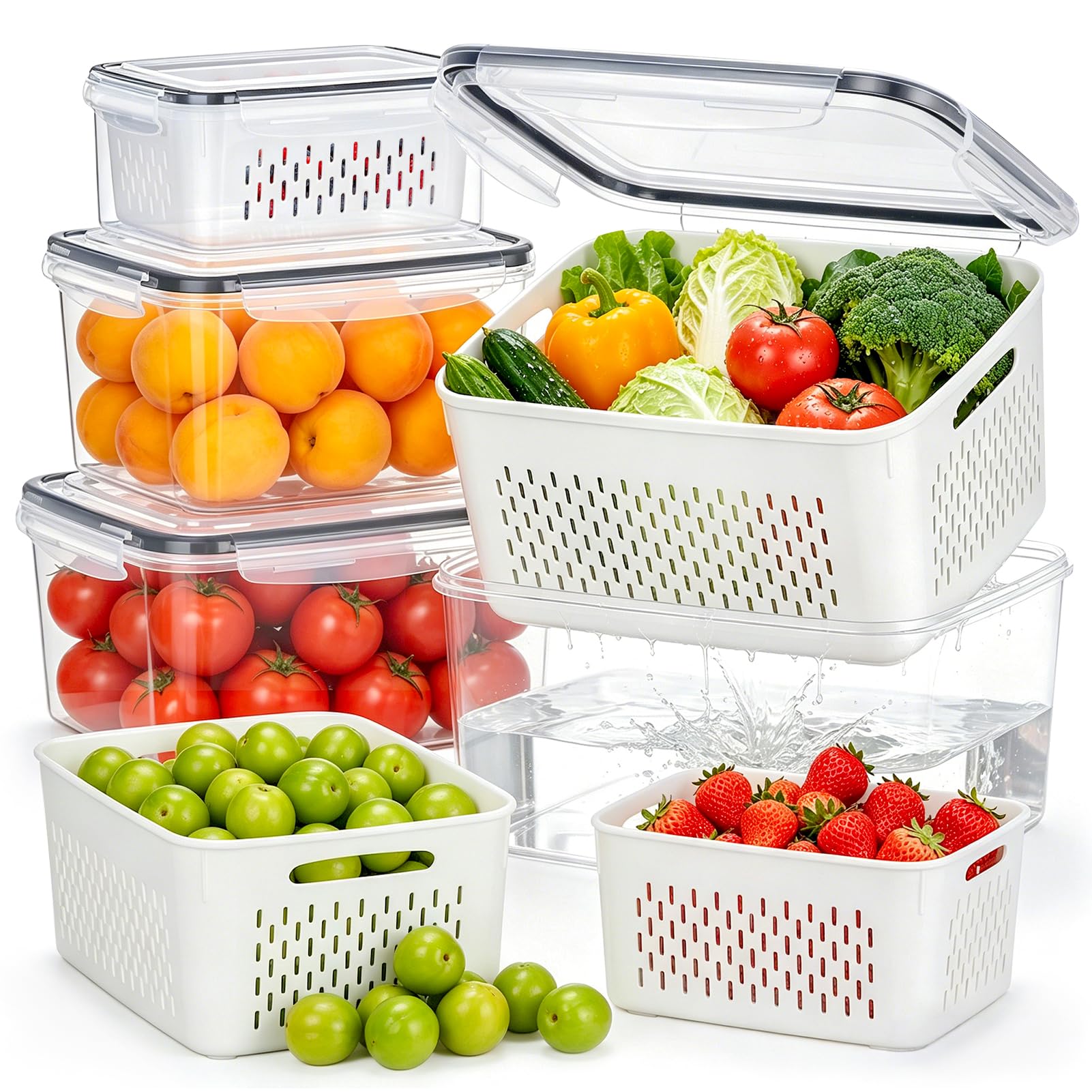 HOMETALL 4-Pack Fruit Storage Containers