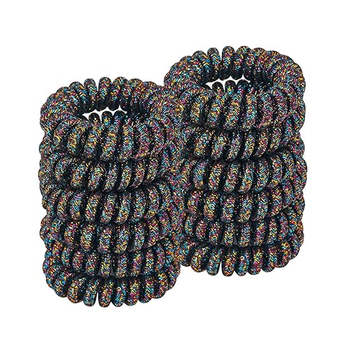 Miniatura 15 de Lazos para el cabello en espiral para soportes gruesos para cola de caballo (paño marino, 12 piezas) – sin arrugas para todo tipo de cabello