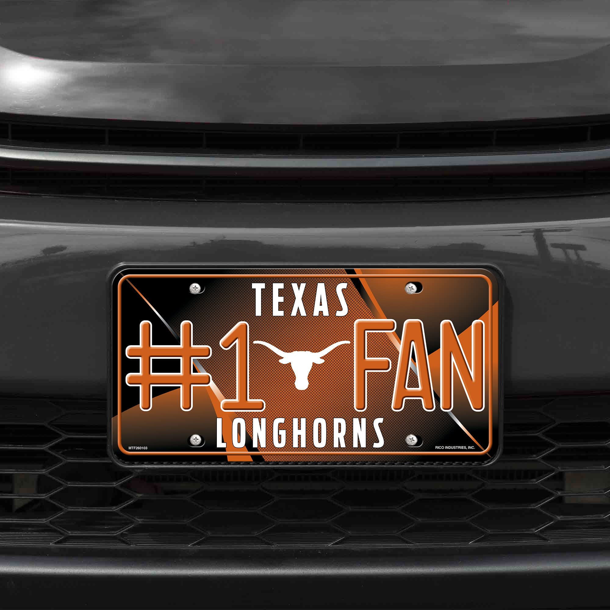 Rico Industries NCAA Texas Longhorns #1 Fan Metal License Plate Tag