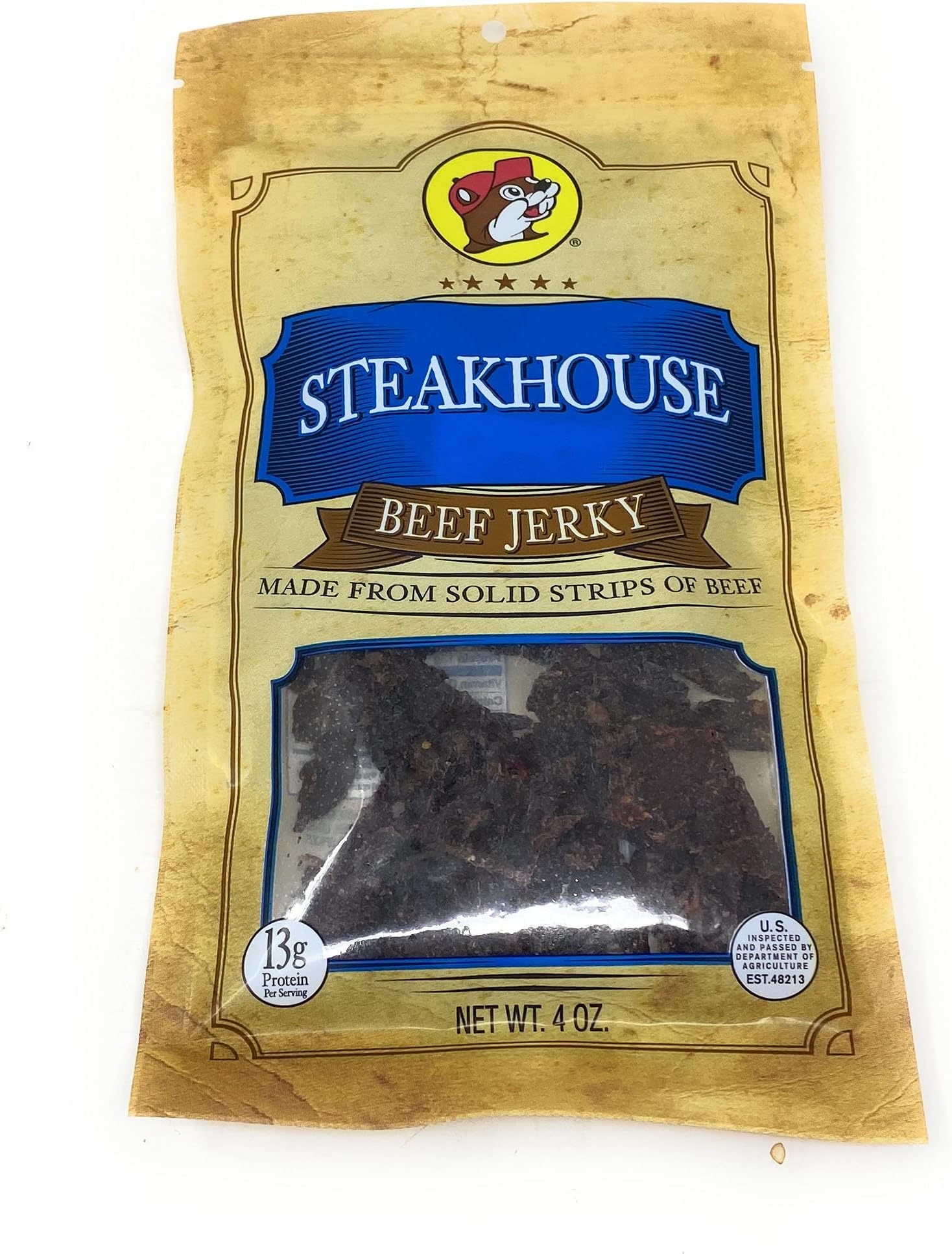 Bucee's Bohemian Recipe Garlic Beef Jerky in a Resealable Bag, Made in Texas, 10