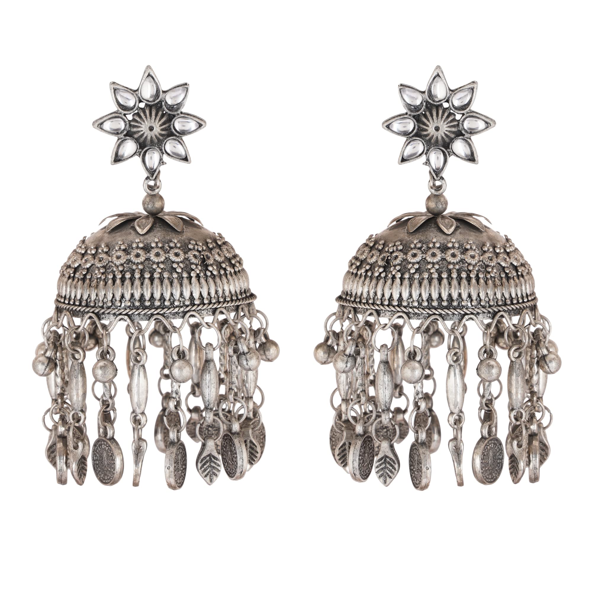 See full amazon price history chart for Shreyadzines Ethnic Style Black Oxidised Oxidized Earrings German Silver Black Metal Polish Earring With Jhumka Jhumkas For Girls & Womens (Floral Shape) Shreyadzines Ethnic Style Black Oxidised Oxidized Earrings German Silver Black Metal Polish Earring With Jhumka Jhumkas For Girls & Womens (Floral Shape) (B0B828RSPM) Amazon Price History, Amazon Price Tracker