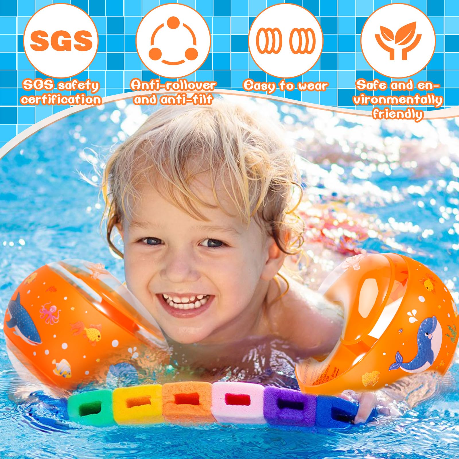 Brassards De Natation Flintronic – Gonflables, Pour Enfants 10-30 Kg (2-6 Ans), Sécurité Boucle, Plusieurs Motifs