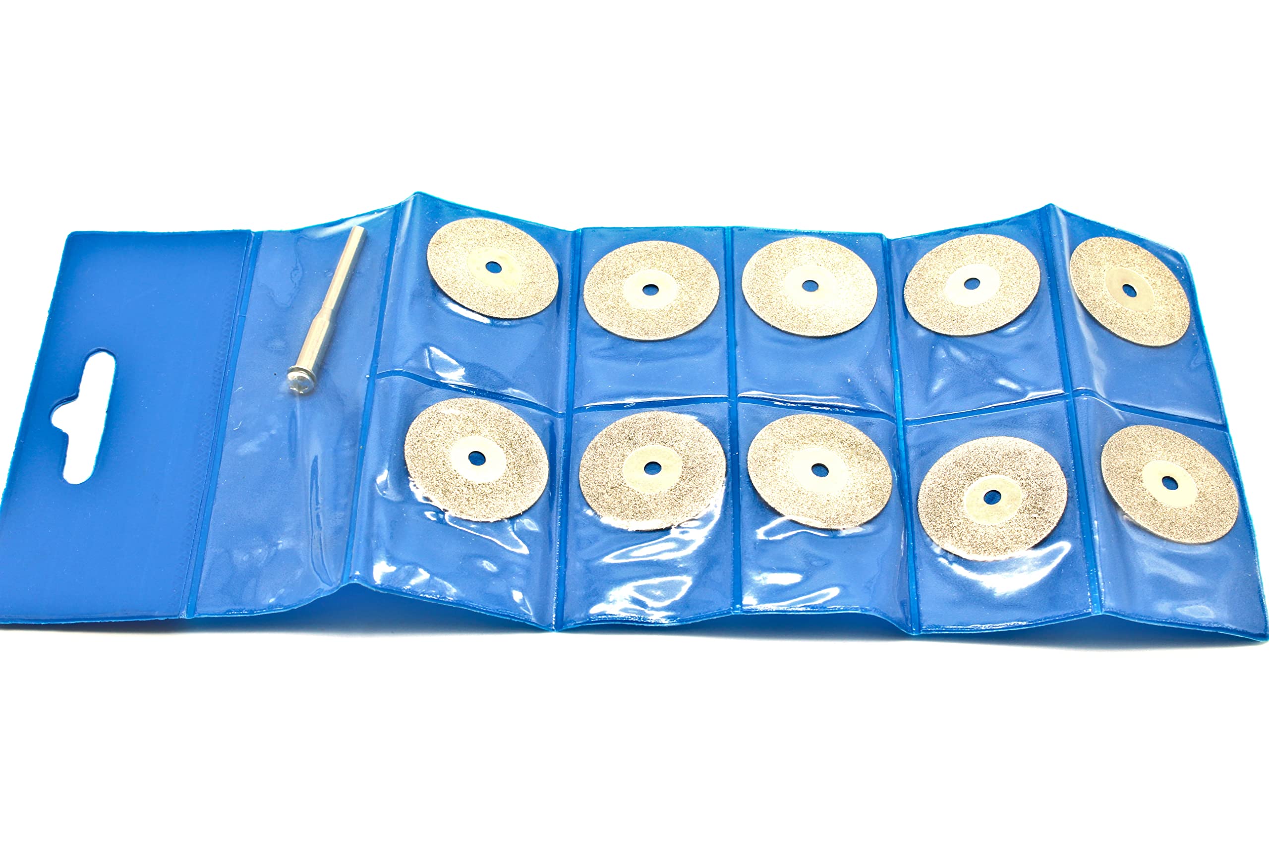 TEMO 10p 1" 25mm Solid Diamond coated Cutoff Wheel Saw Disc 1/8" Shnk for Dremel