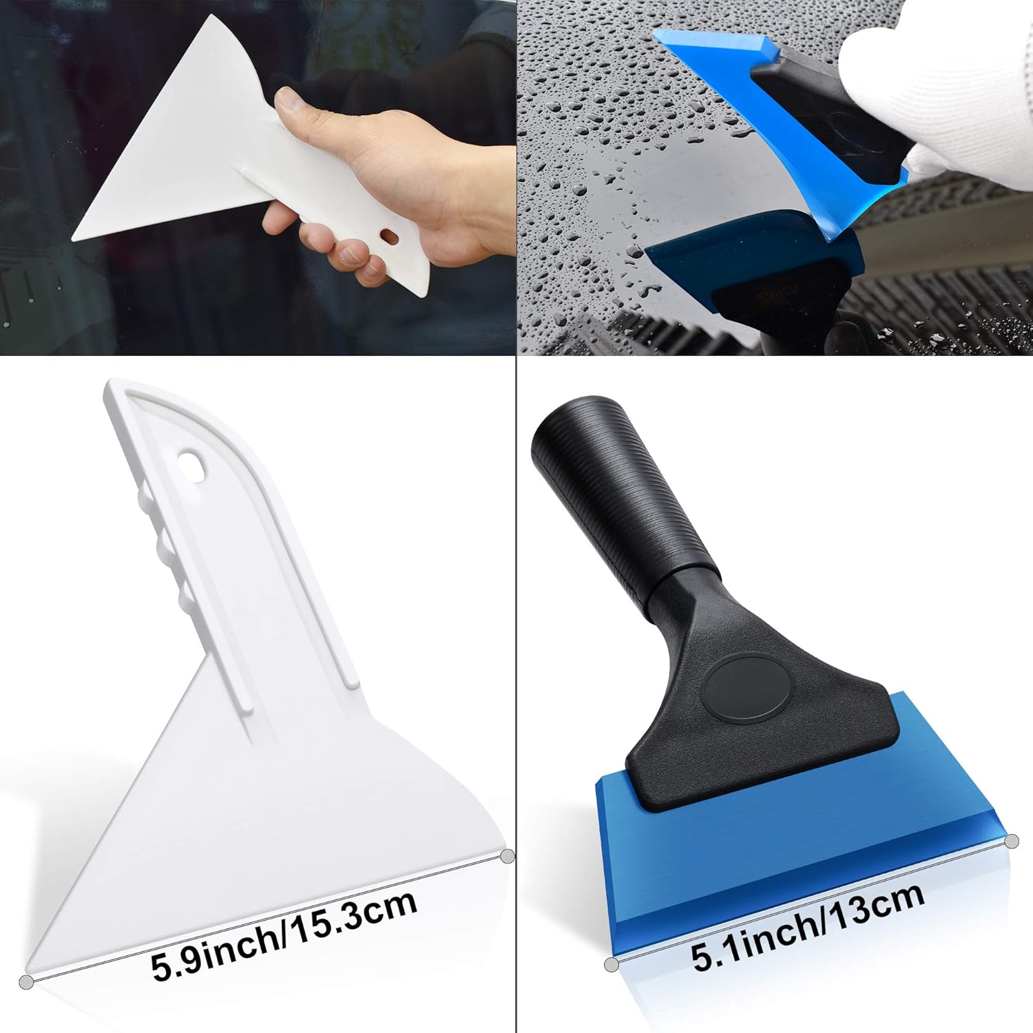 REEVAA Window Tint Tools Kit Car Vinyl Wrap Tool Tinting Film Installation Application Plastic Card Corner Shank Shower Water Rubber Felt Squeegee Razor Scraper for Auto Wrapping : Automotive