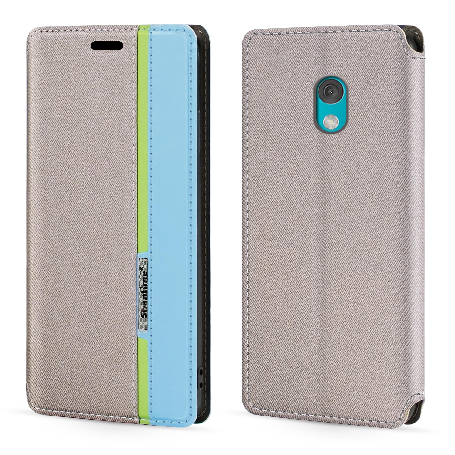 for Nokia 235 4G 2024 Case, Fashion Multicolor Magnetic Closure Leather Flip Case Cover with Card Holder for Nokia 235 4G 2024 (2.8”), Gray