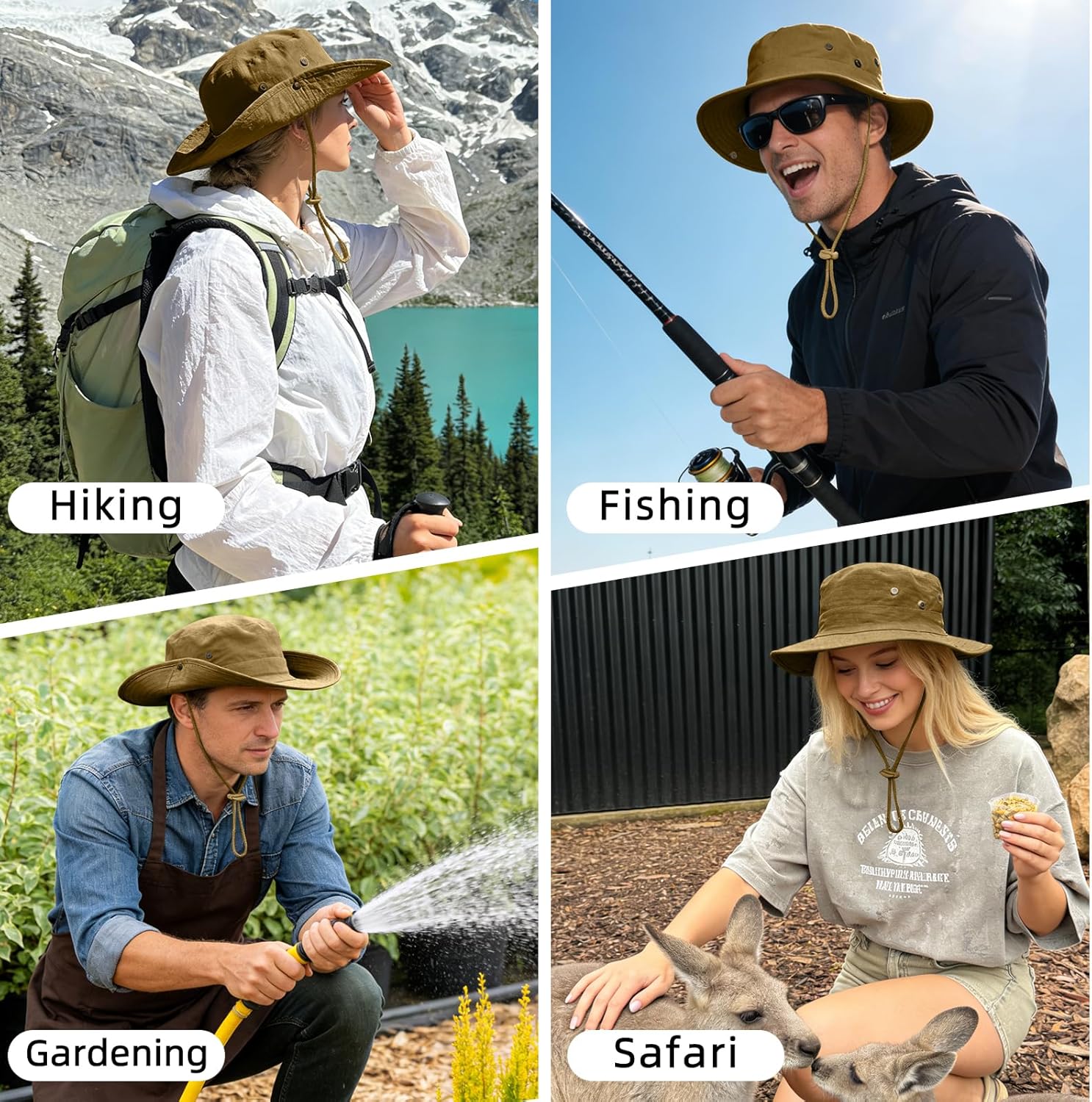 Sun Hats for Men Women Boonie Hat Foldable Fishing Hat UPF 50+ Bucket Hat for Fishing Hiking Garden Safari Beach - Image 6