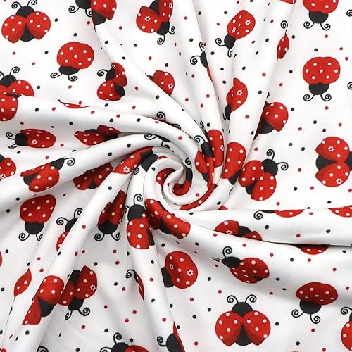 Printed Double Brushed Polyester Fabric Soft Smooth 4 Way Stretch