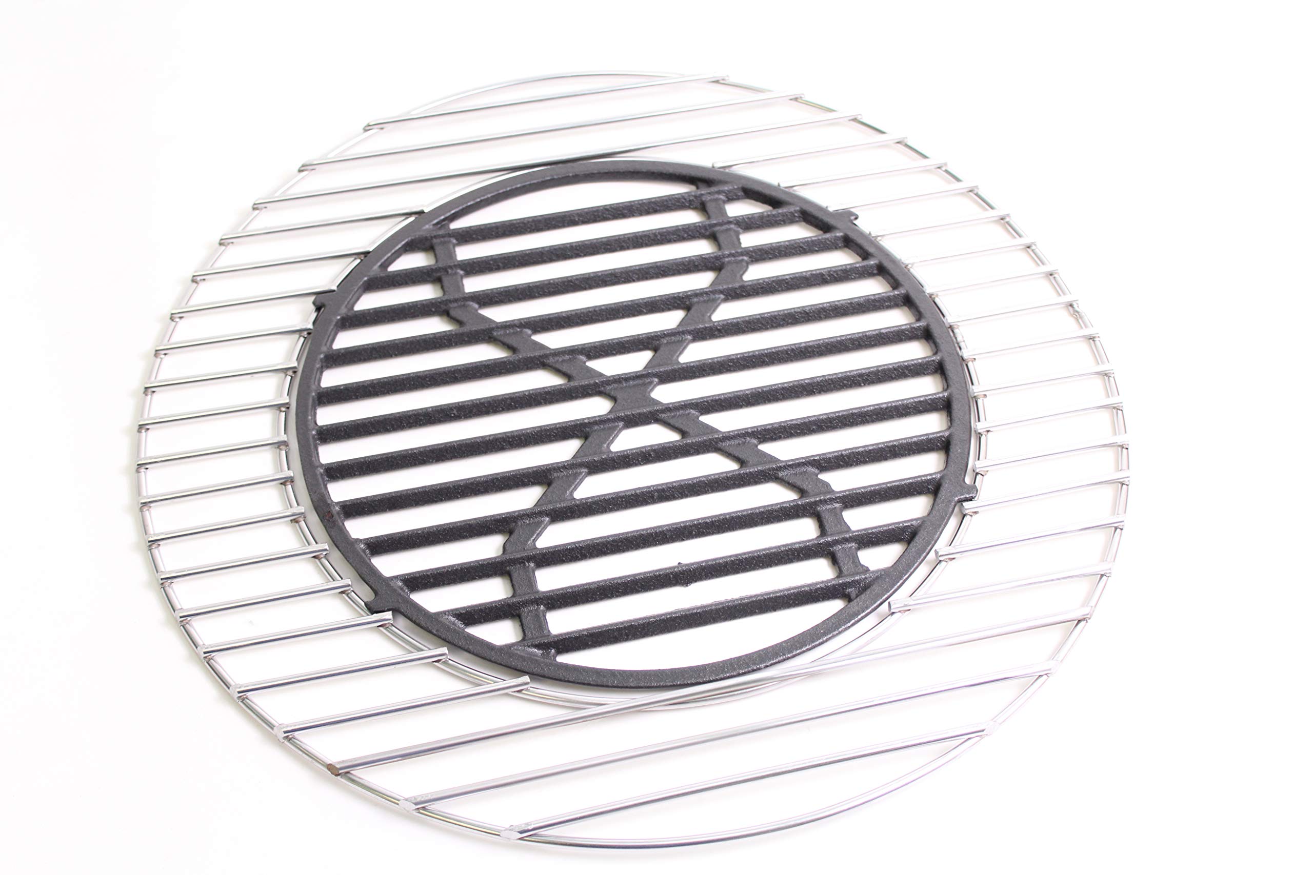 Grille acier inoxydable inclus 44,5 cm tout en 5 mm fonte utilisation env. 30 cm. Top pour Steaks
