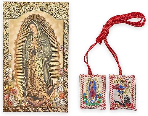 Tarjeta de Oración Virgen de Guadalupe Tarjeta de Oración con Escapulario Nuestra Señora de Guadalupe Juego de 2 piezas de Escapulario Español