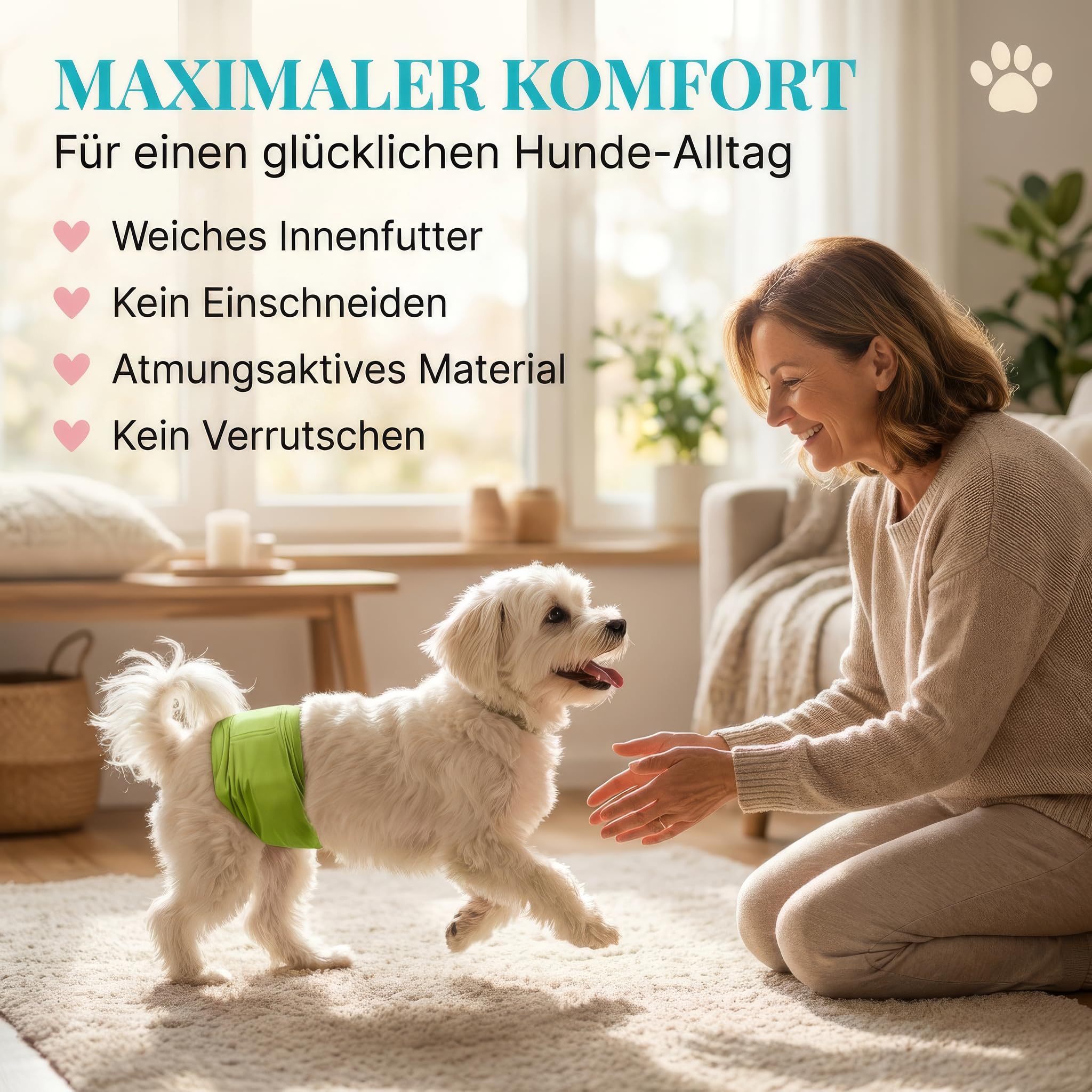 HUND IST KÖNIG® 3 saugstarke Hundewindeln für Hündinnen Schwarz - Hunde
