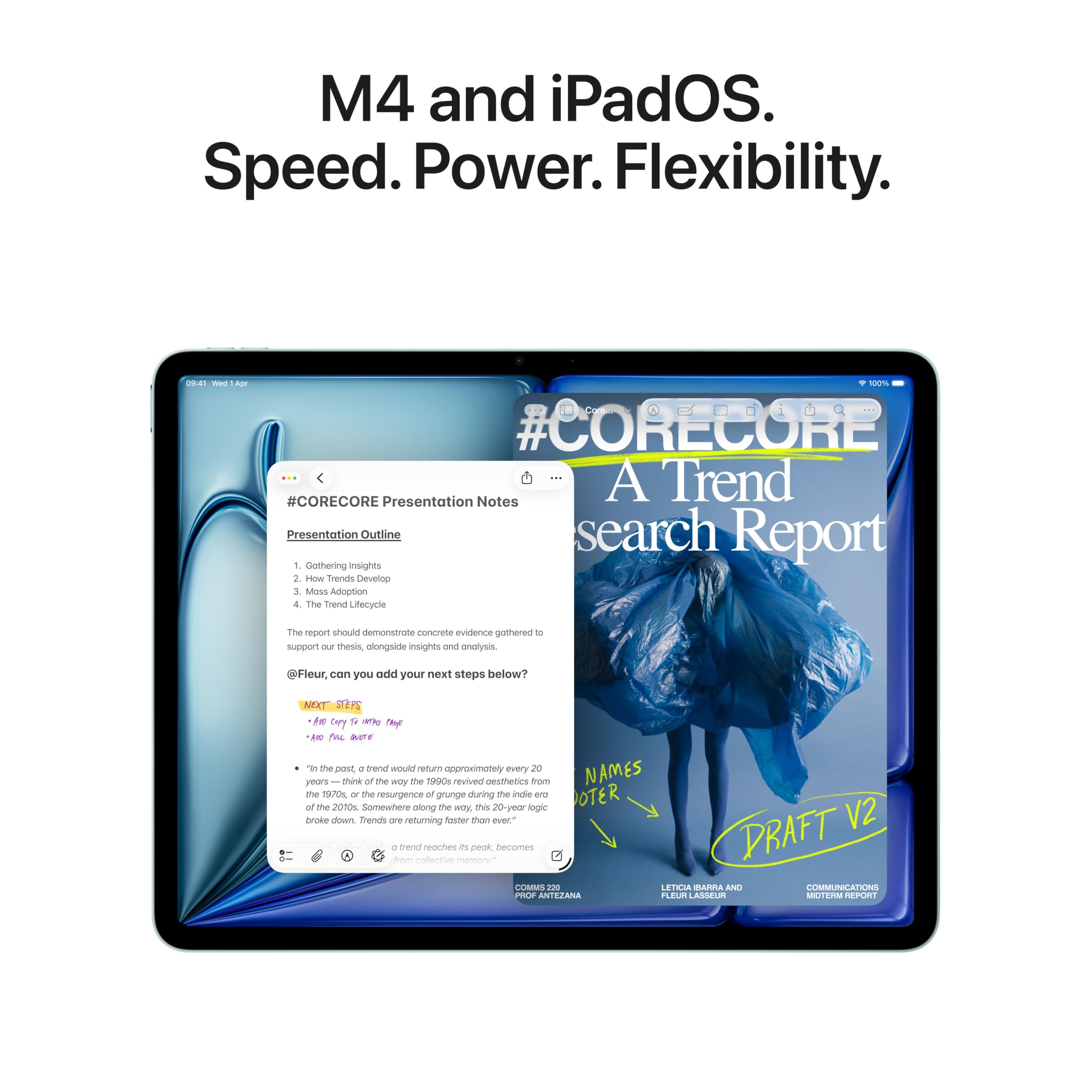 Apple iPad Air 11-inch (M4): Liquid Retina Display, 128GB, 12MP Front/Back Camera, Wi-Fi 7 with Apple N1, Touch ID, All-Day Battery Life — Space Grey — view 3