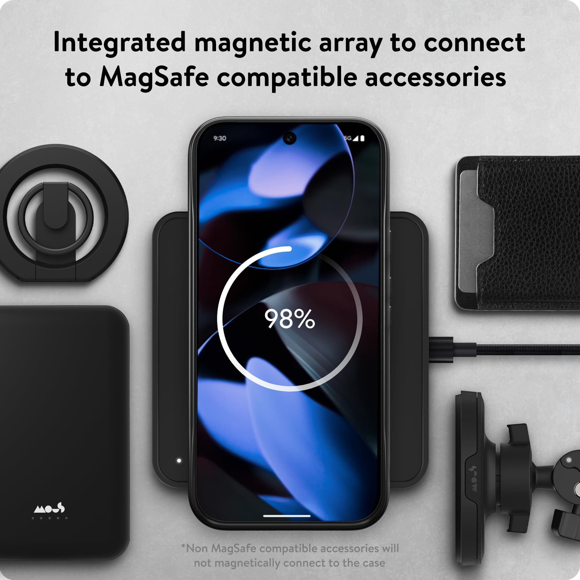 Mous Cover per Google Pixel 9 Pro XL MagSafe Compatibile Chiaro - Clarity 2.0 - Custodia Protettiva Antishock - Design Cristallino e Sottile Resistente ai Graffi