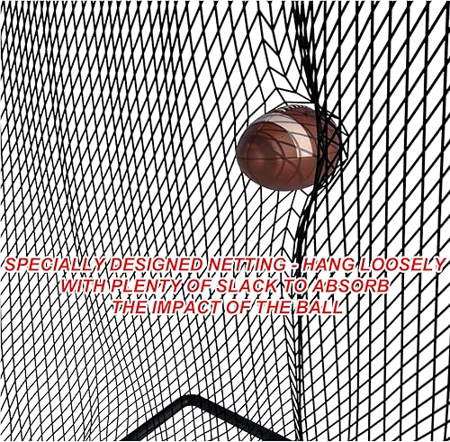 Miniatura 6 de Red de jaula de fútbol para patadas, red de fútbol de 81 x 41 pulgadas, jaula de fútbol para patio trasero, red de lanzamiento de fútbol portátil,