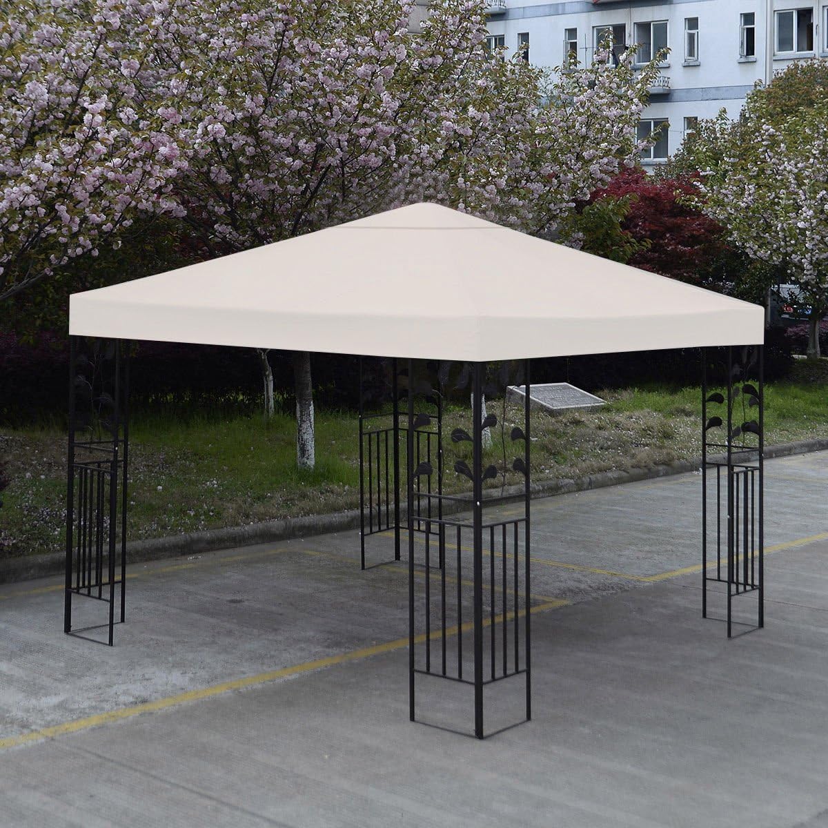 Gazebos New 10' X 10' Top Cover Patio Canopy Replacement 1-Tier Beige