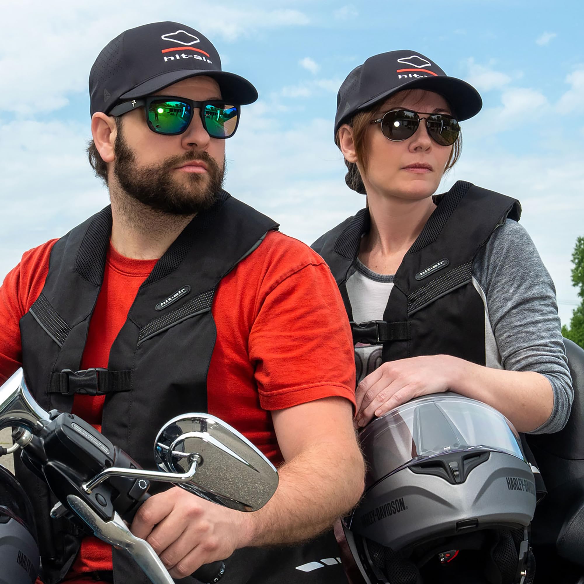 Hit-Air VHR Modèle Airbag Gilet léger tout-en-un pour moto et équitation Sécurité