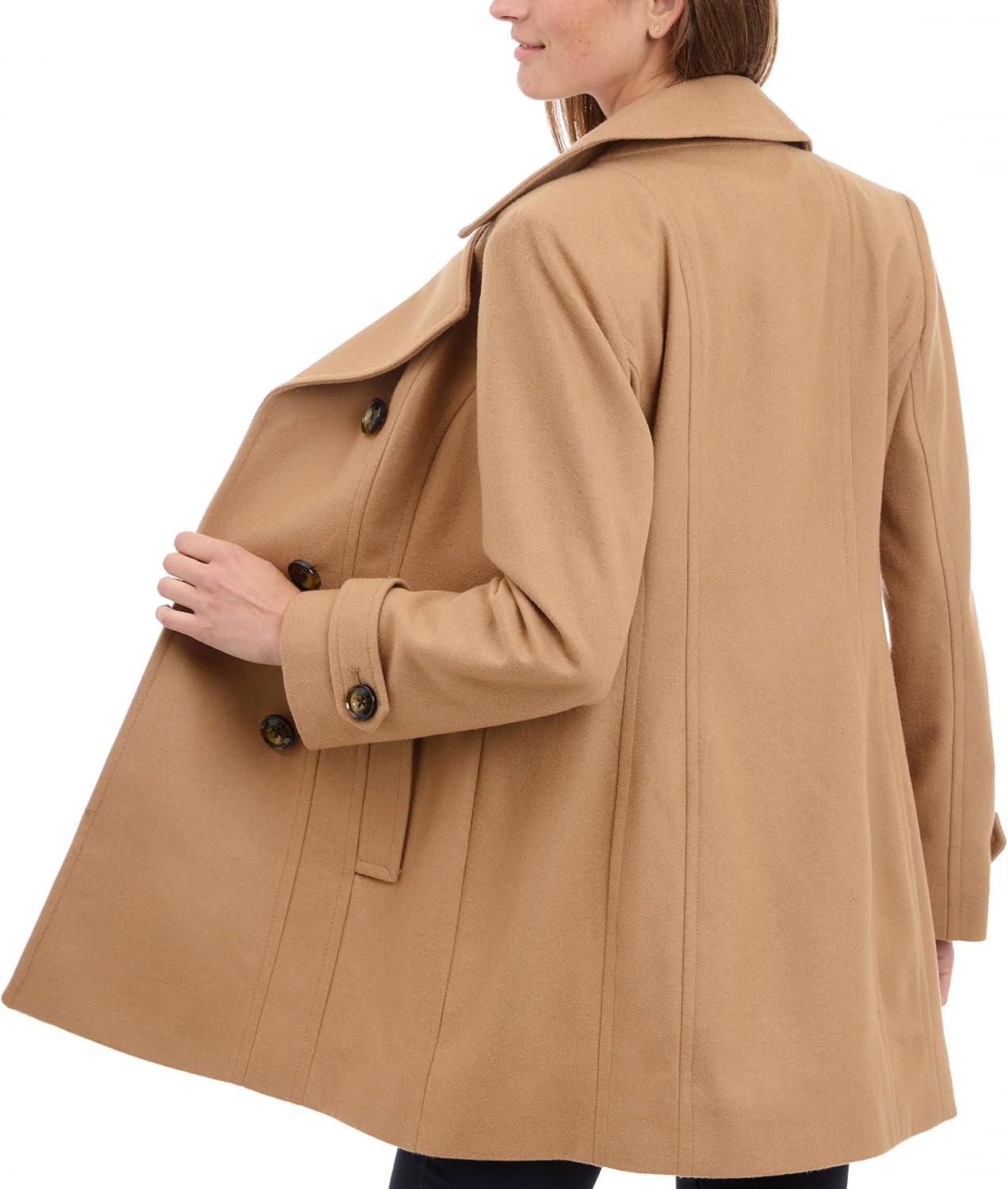 Anne Klein Women's Classic Double Breasted Wool Coat - Image 5