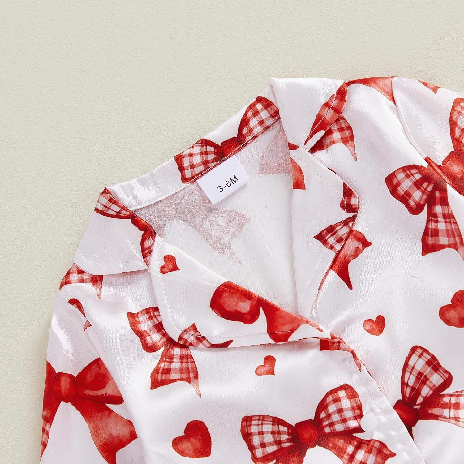 Multitrust Newborn Baby Girl Striped Silk Pajamas Button Down Feather Trim Long Sleeve Satin Infant Pjs One Piece Jumpsuit - Image 5