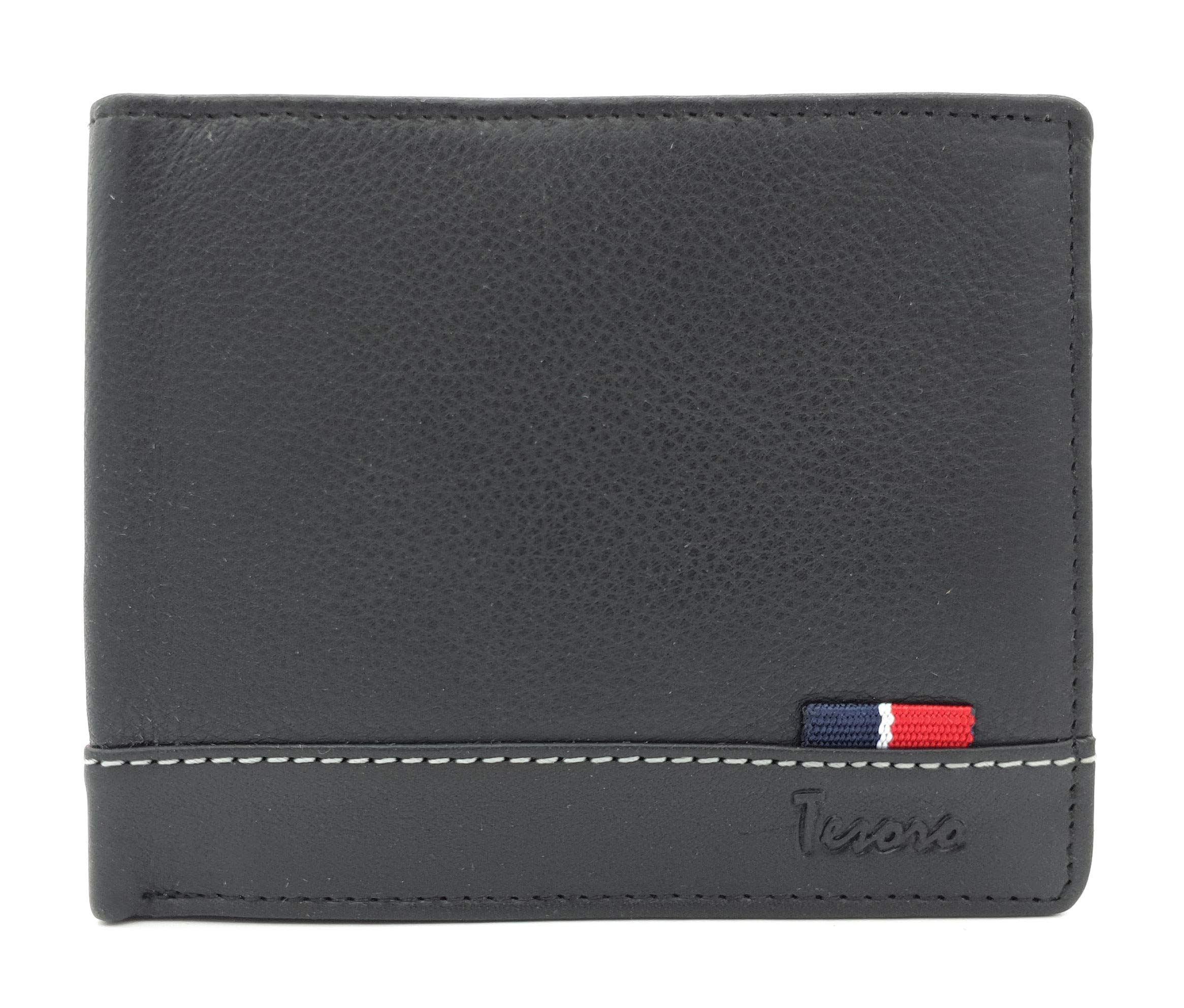 Öko Leder (echt Leder) Geldbörse Portemonnaie Wiener Schachtel RFID NFC Schutz 100% pflanzlich gegerbt