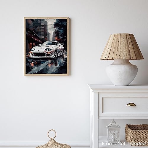 Miniatura 7 de Inspirational Wall Art Co. - Coordinado  Póster Toyota Supra 1994 - Decoración de habitación de niños - 11 x 14 pulgadas sin marco