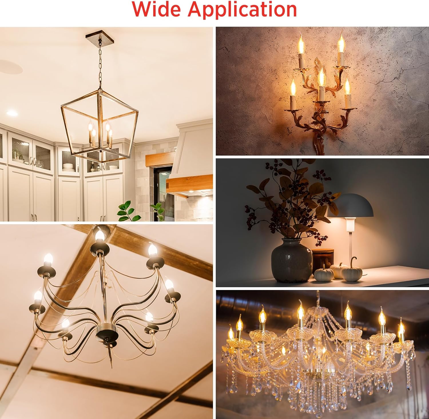 Sengled E12 Candelabra LED Bulbs Dimmable, 60W Equivalent CA10 Chandelier Light Bulbs, 2700K Soft White Candle Bulbs for Chandeliers, Ceiling Fan, Pendant Light, 6 Pack