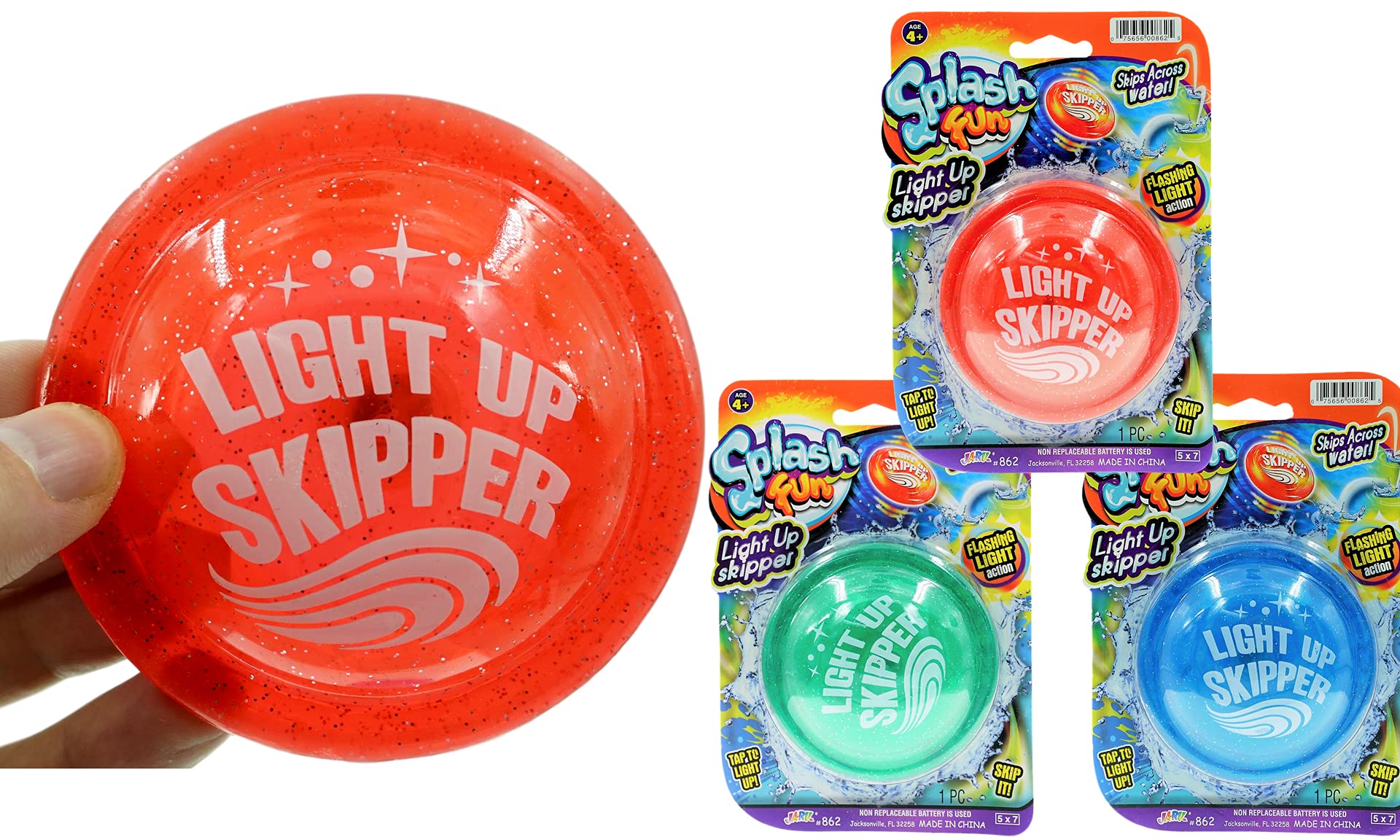 Amazon.com: JA-RU Light Up Water Skipper Disc (3 Discs) – Water