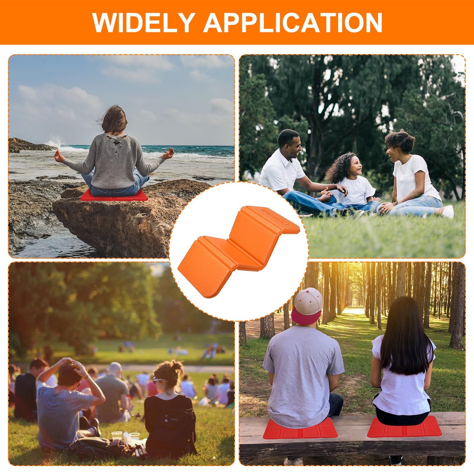 PATIKIL Faltbares Kissen Sitz Camping Sitzunterlage Klein Wasserdicht XPE Schaum Outdoor Sitzmatten für Picknick Wandern Stadion Reisen