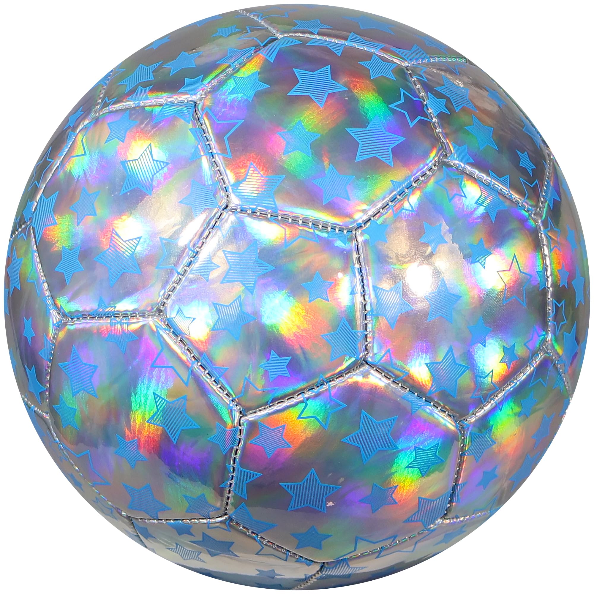 EVZOM Soccer Ball Size 4 for Boys,Girls,Kids, Adult, Official Training Soccer Balls for Indoor Outdoor (Silver)