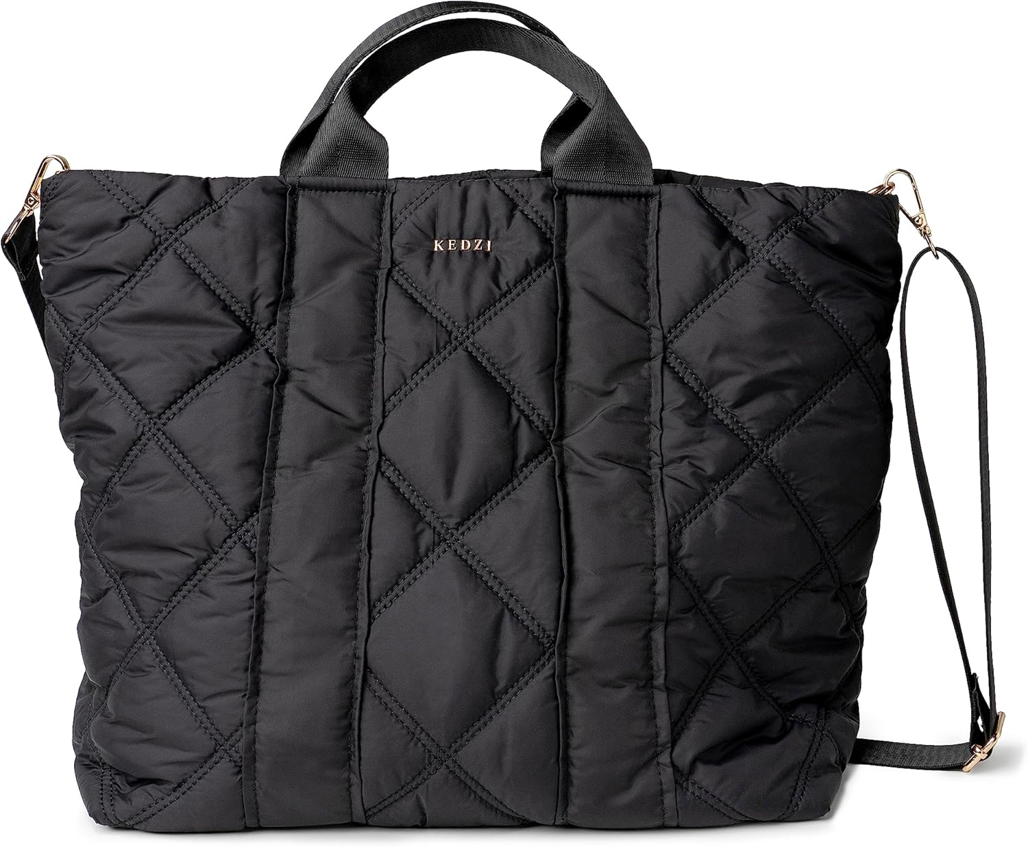 KEDZIE Cloud 9 Quilted Puffer Tote Bag Crossbody Purse for