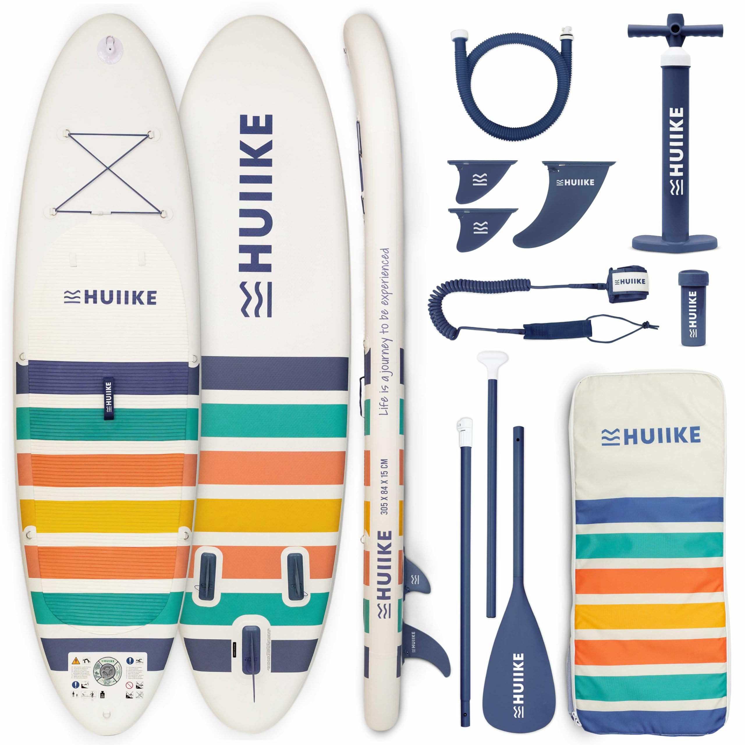 HUIIKE Tabla Paddle Surf Hinchable con Accesorios Incluidos, Remo, Quillas, Inflador. Stand Up Paddle Board Gran Estabilidad y Resistencia. 305 x 84 x 15 cm, Soporta hasta 130 kg — view 16