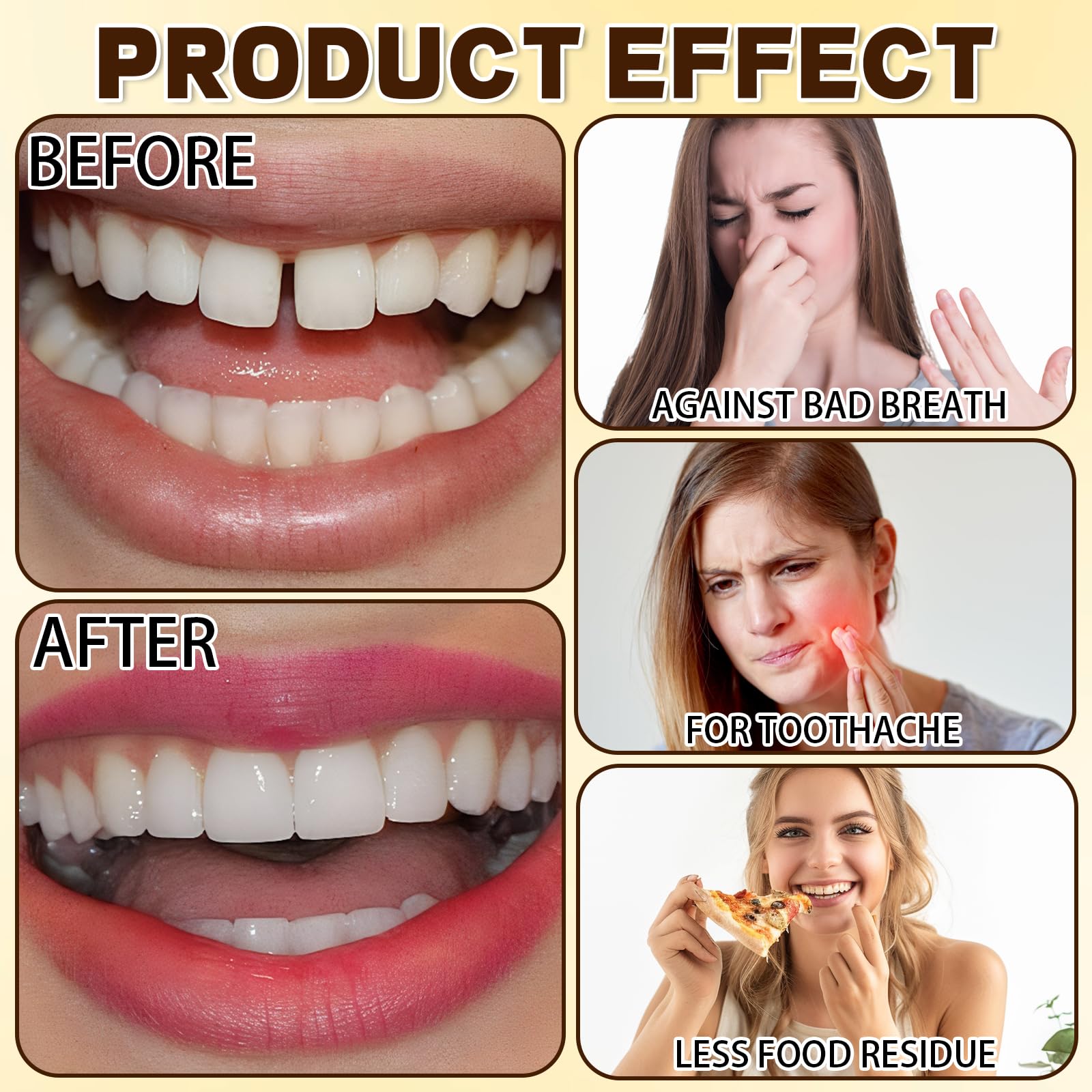 Set completo di protesi dentali di alta qualità, riutilizzabili, con seduta flessibile, comoda da indossare, effetto naturale