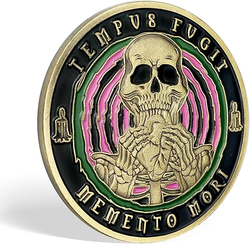 Miniatura 4 de Memento Mori Coin Stoic Coin EDC Challenge Coin Stoicism Regalos para recordatorio