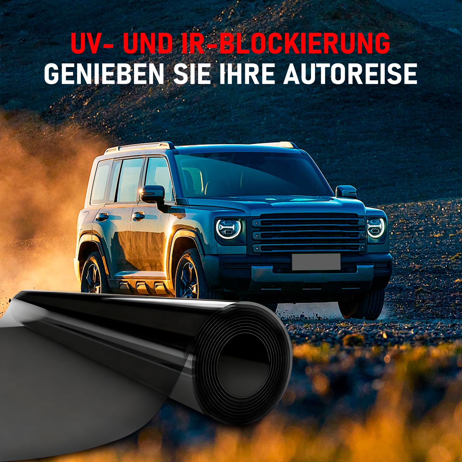 Film occultant pour Voiture, 75 cm x 3 m, 70% VLT, Autocollant - Protection UV et Infrarouge - Protection Contre la Chaleur et l'éblouissement - Film de confidentialité résistant aux Rayures