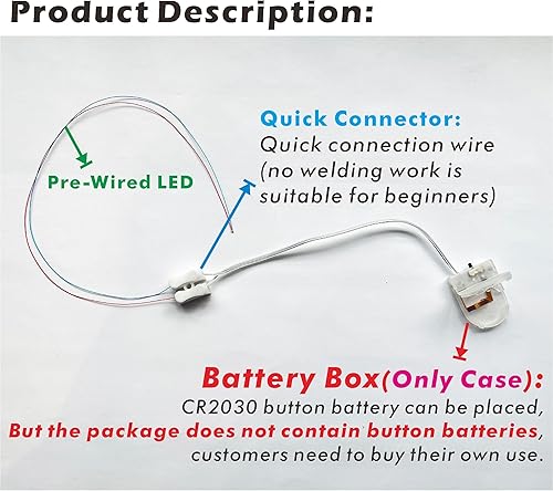 Miniatura 8 de 25 LED SMD 0805 pre-cableados (modo de luz luz blanca intermitente) diodo emisor de luz micro LED + con accesorios de montaje