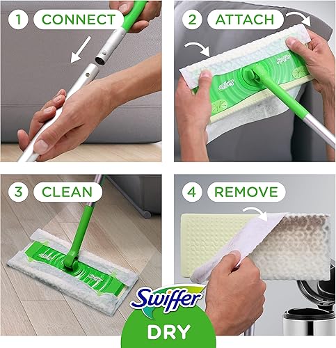Miniatura 4 de Swiffer Sweeper - Almohadilla de barrido en seco repuestos de múltiples superficies para plumeros de piso con lavanda febreze 32 unidades