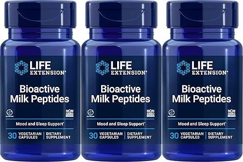 Life Extension Péptidos de leche bioactivos, 30 cápsulas vegetarianas (paquete de 3)