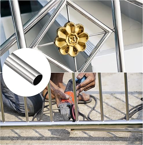Miniatura 3 de METALLIXITY Tubo de acero inoxidable 304 (0.197 in de diámetro x 0.008 in de profundidad x 9.843 in de largo), tubo recto - para muebles del hogar,