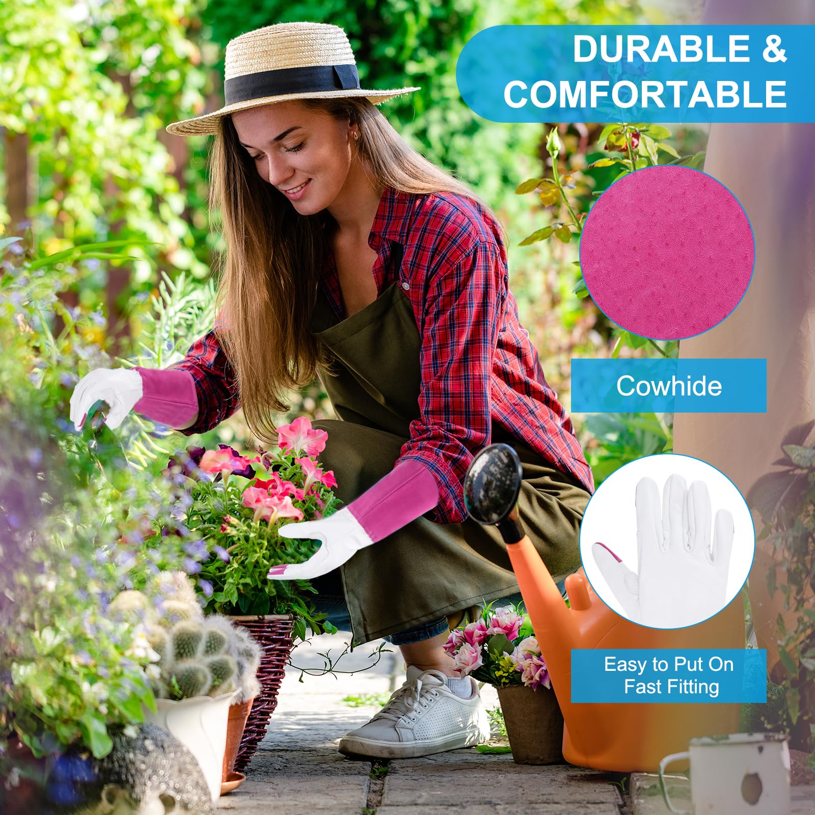 PATIKIL L Long Gardening Gloves - Image 3