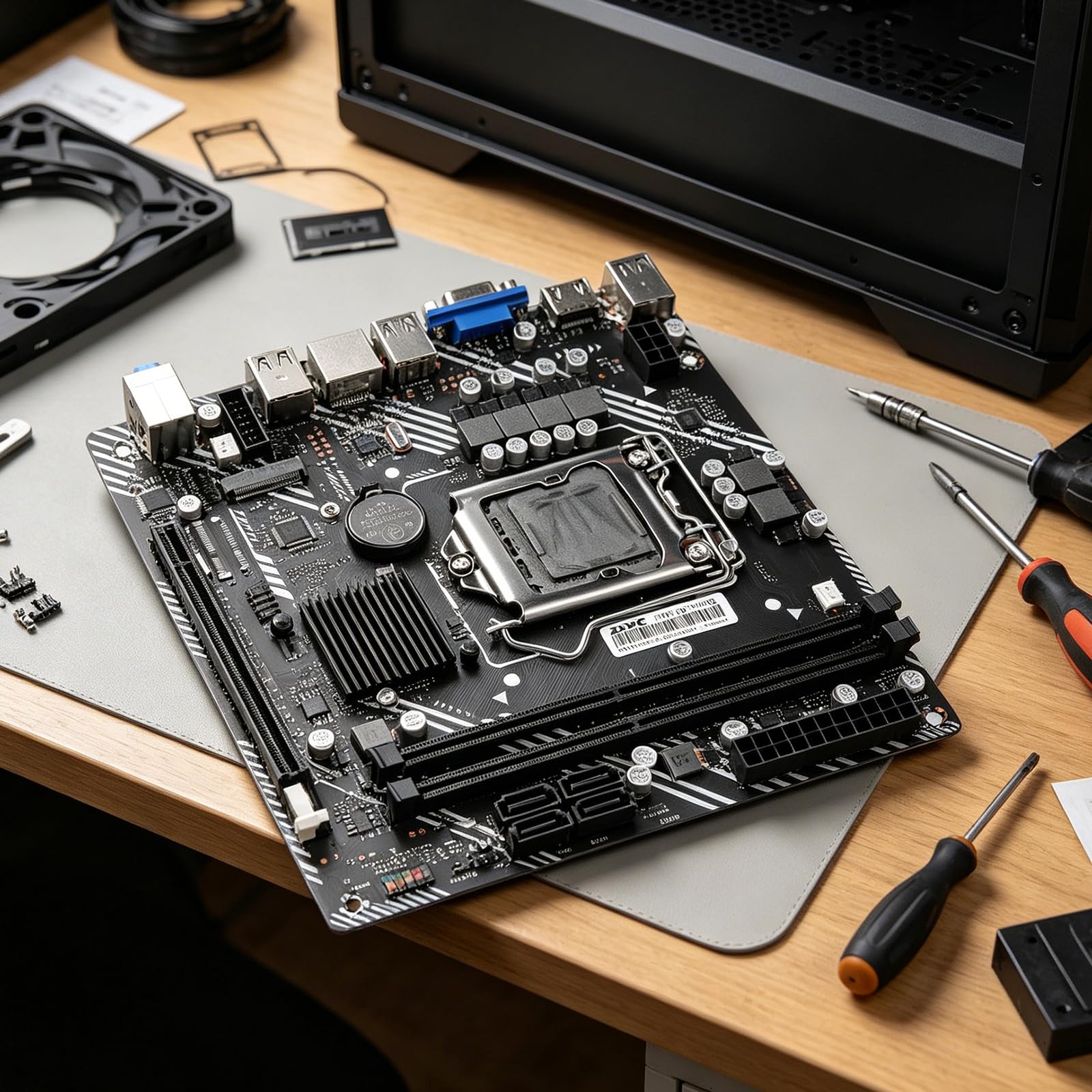 Scheda madre PC con fattore di forma ridotto DDR4 + M.2 NVME Upgrade Compatibile con LGA 1155 CPU Intel M.2 NVME SSD Scheda madre compatibile solo per uso desktop