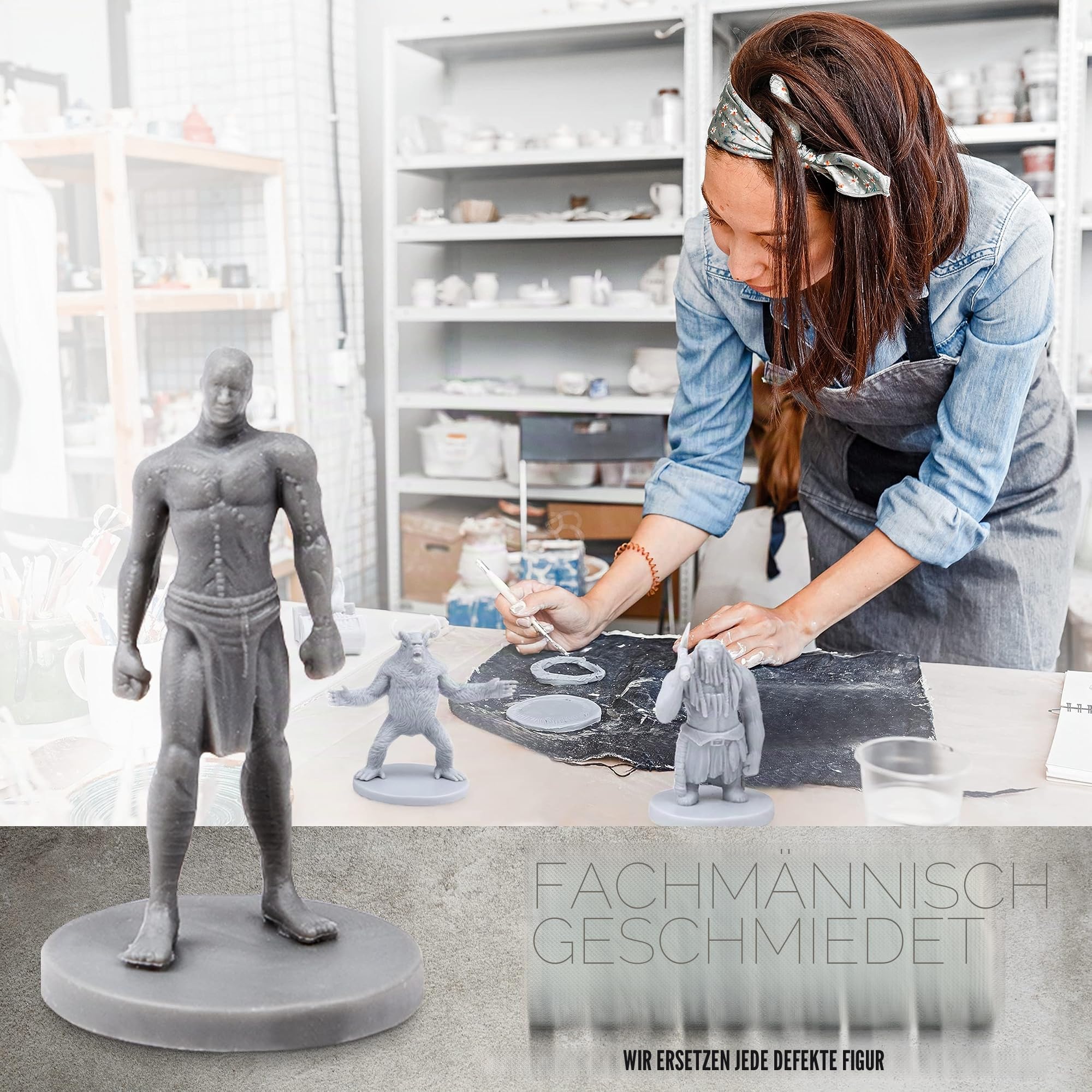 Path Gaming 40 Miniatur-Monster-Fantasy-Tisch-RPG-Figuren für Dungeons and Dragons, Pathfinder-Rollenspiele. 28 mm skalierte Miniaturen, 10 einzigartige Designs, unlackiert, ideal für D&D/DND