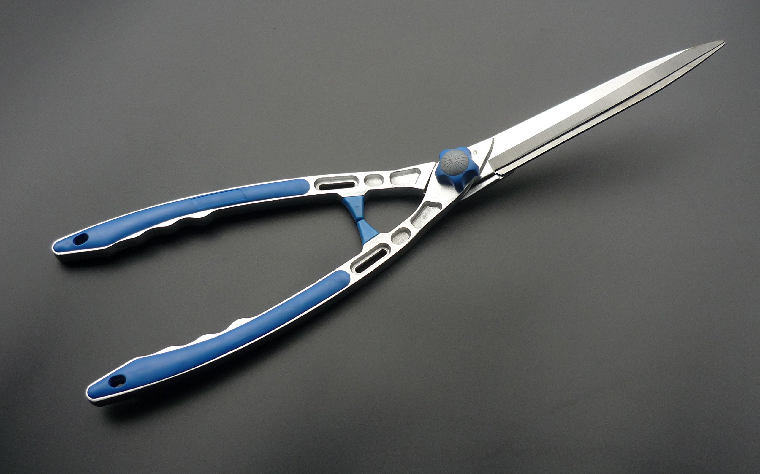 Cisaille à haie 605 mm – Cisaille à gazon – Lame en acier inoxydable de 230 mm – Corps en aluminium avec grip en vinyle doux au toucher