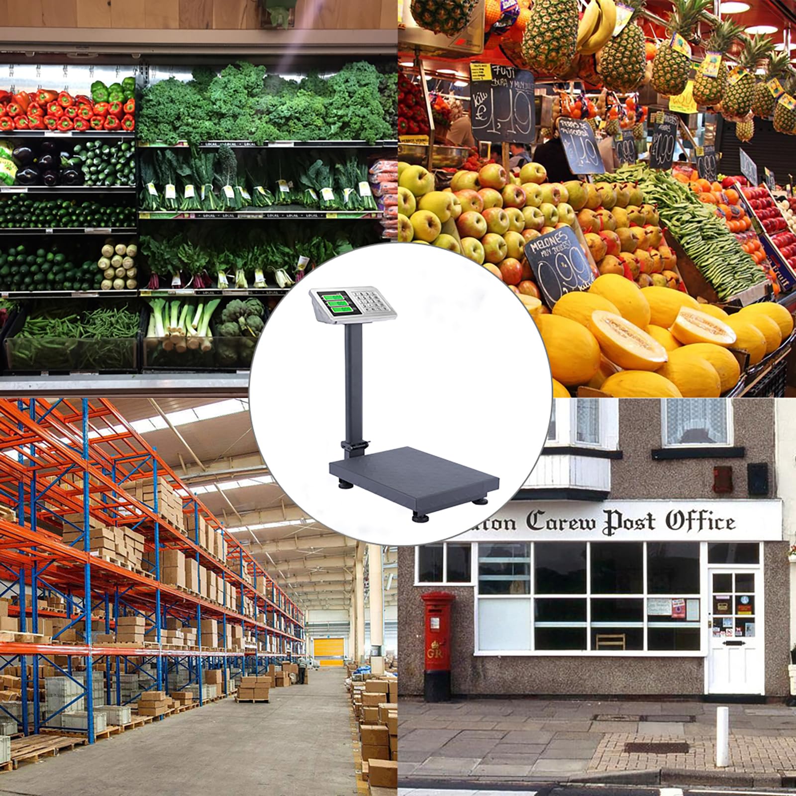 TUFFIOM 661lbs Peso Báscula electrónica de plataforma, Piso Digital Heavy Duty Plegable, Acero Inoxidable Pantalla LCD de alta definición, perfecto para equipaje envío por correo Precio del paquete