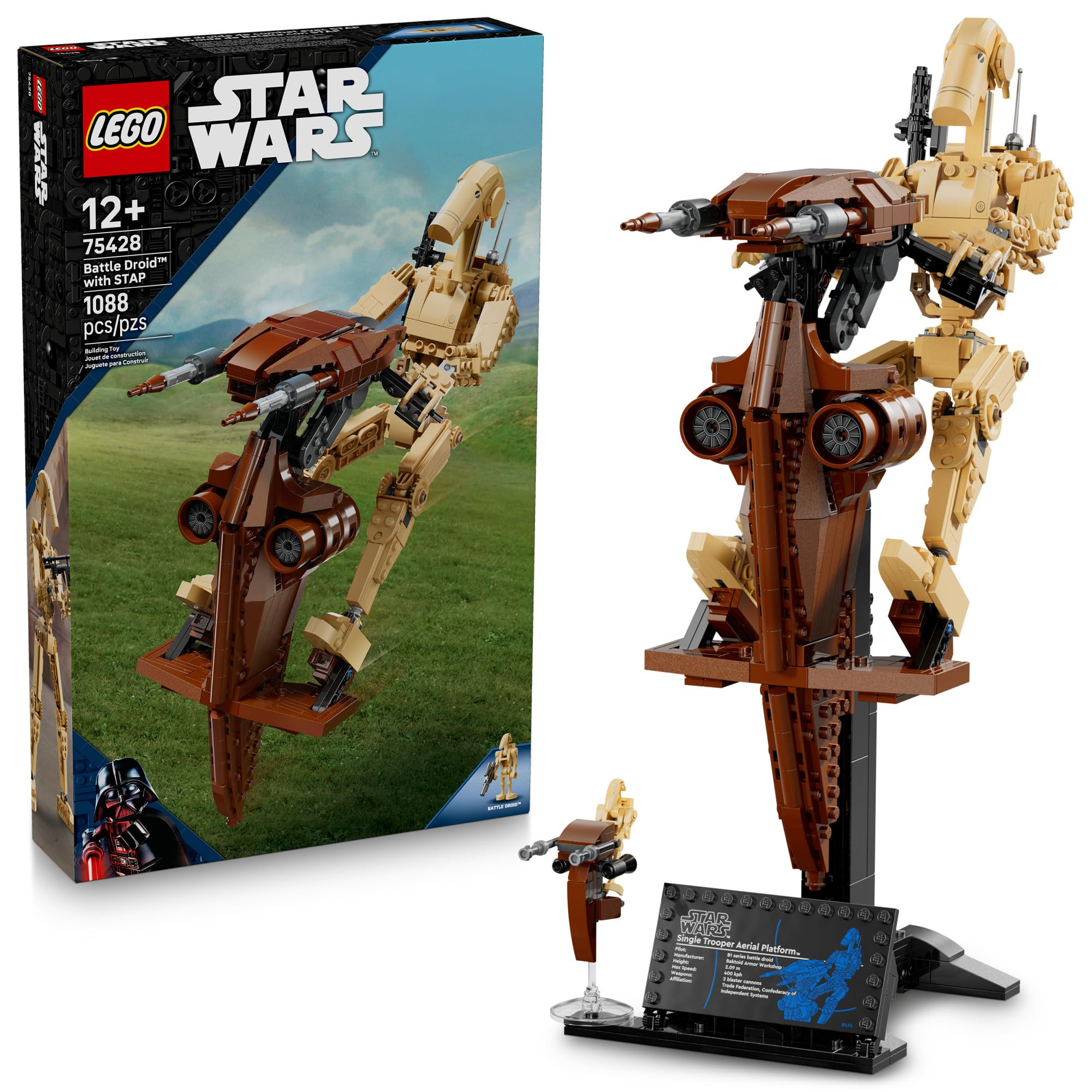 Amazon.com: LEGO Star Wars: The Phantom Menace Battle Droid with STAP - Building & Learning Toy for Boys & Girls, Ages 12+ - Star Wars Toy & Model Kit - Gift for