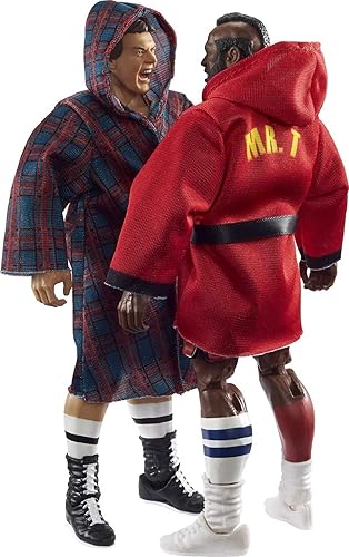 Miniatura 4 de WWE Mr. T vs "Rowdy" Roddy Piper Elite Collection Paquete de 2 figuras de acción de 6 pulgadas con batas de boxeo y manos intercambiables, regalo