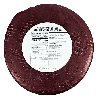 Coombe Castle Wensleydale with Cranberries 4.4 lb (Full Wheel)